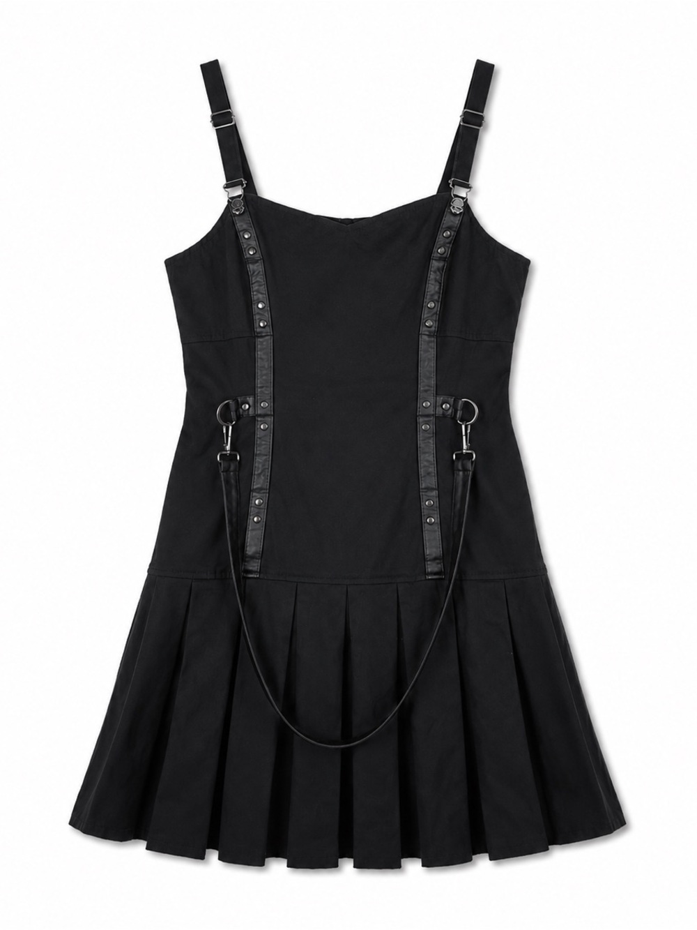 Royal Bones Goth Punk Pleated Mini Dress XXL